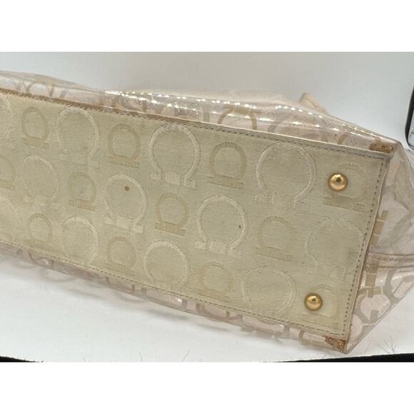 Salvatore Ferragamo Gancini Tote purse cute clear shoulder bag - Picture 8 of 15